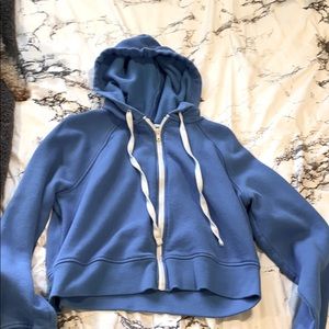 Blue crop hoodie